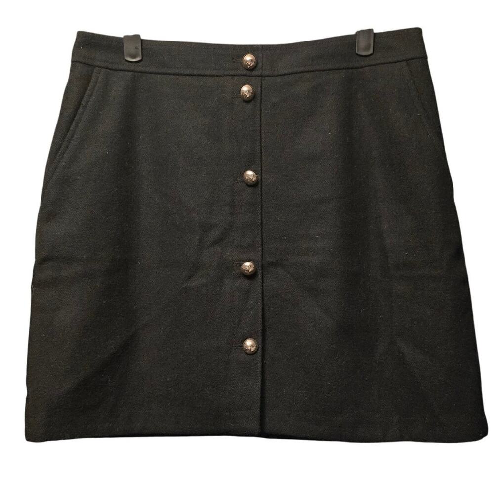 Loft Wooly Button pocket skirt